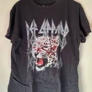 DEF LEPPARD Size M Animal Official Merchandise Black T-shirt